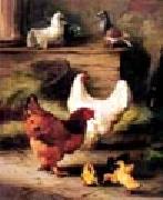 unknow artist Hens and Chicken china oil painting artist